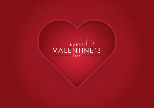 Valentines background with wishing message on a heart shape and red background vector design