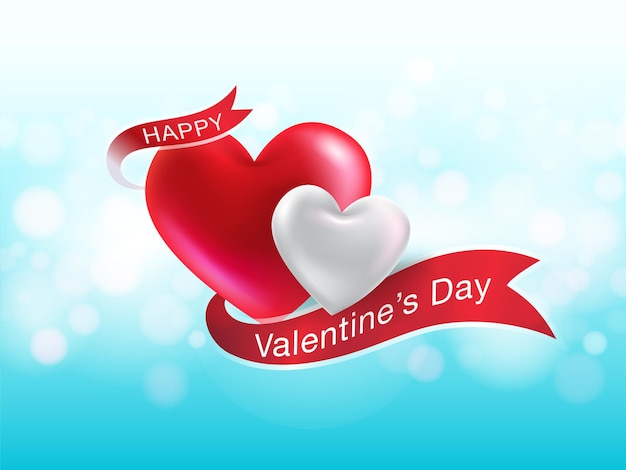 Valentines day 3d heart realistic Can be used in the poster web wallpaper brochure flyers