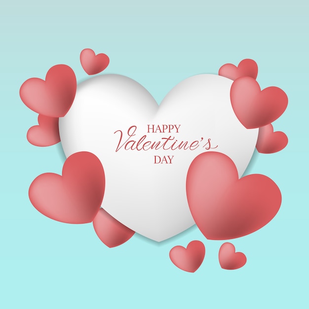 Valentines day  background with heart patterb