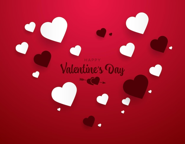 Valentines Day Background with Hearts