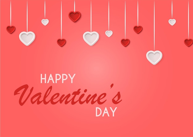 Valentines day card vector template