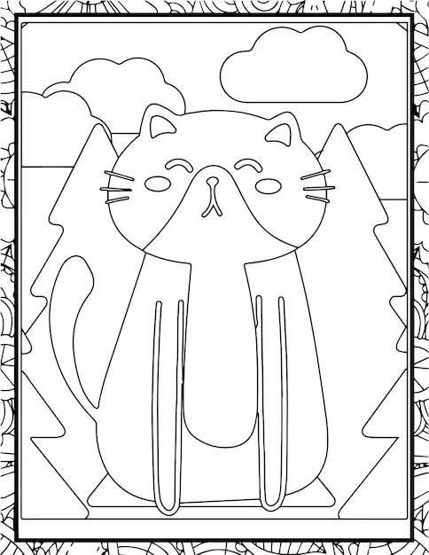 Valentines Day Coloring Page Interior Page for Book