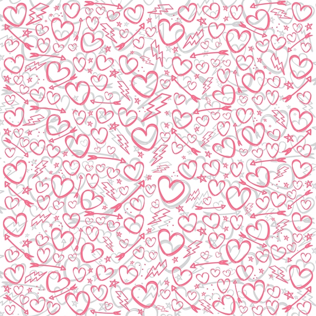 Valentines day doodle sketch art vector