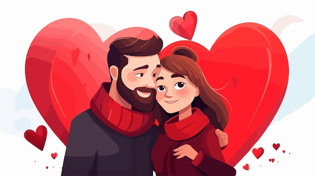 Valentines Day Flower Meme Couple in Love Cartoon