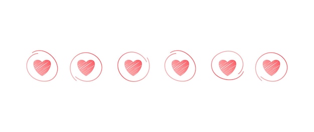 Valentines day illustration with continuous line shape with pink heart on white background