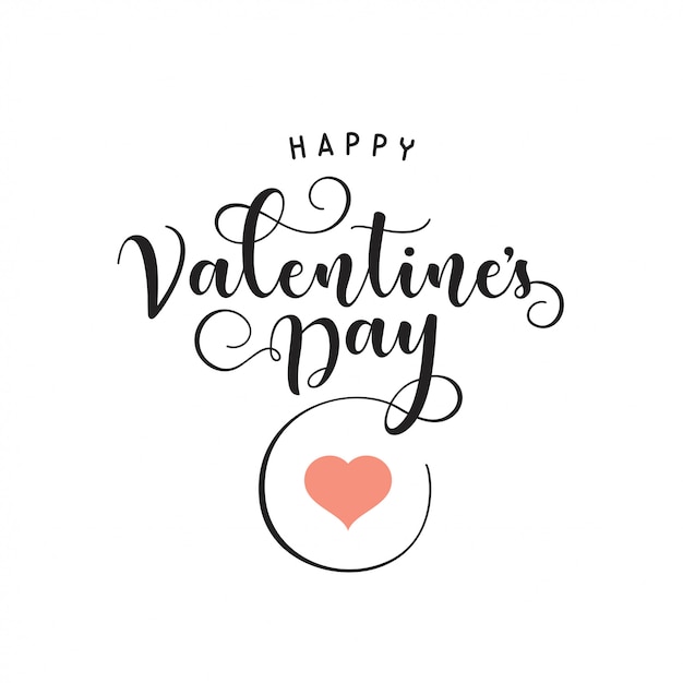 Valentines day lettering background. 