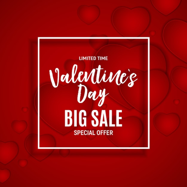 Valentines Day Love and Feelings Sale banner Design.