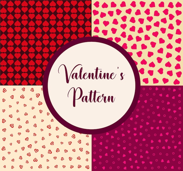 Valentines day pattern with heart shape vector