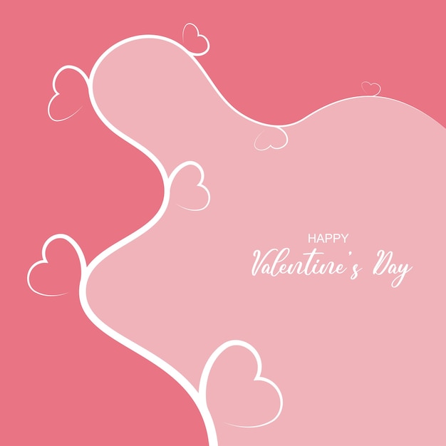 Valentines Day Pink Background With Heart branch