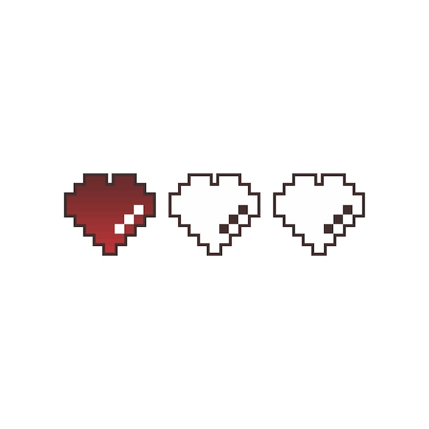 Valentines day pixel art vector