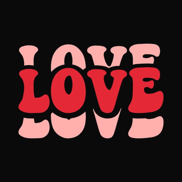 Valentines Day Retro Love T Shirt Design