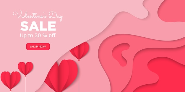 Valentines day sale background 