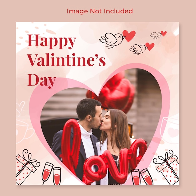 Valentines day social media  and Instagram post premium vector Premium Vector