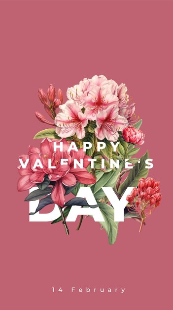 Vector valentines day social media template design