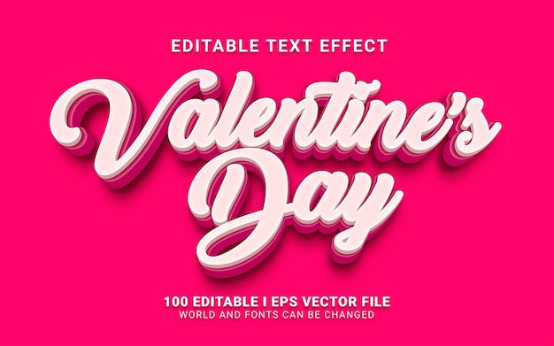 Valentines day text effect