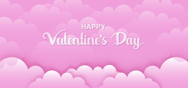 valentines day vector background in flat style