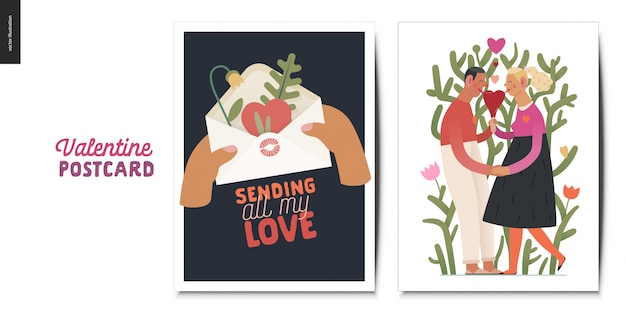 Valentines postcards