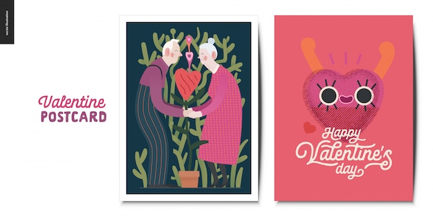 Valentines postcards