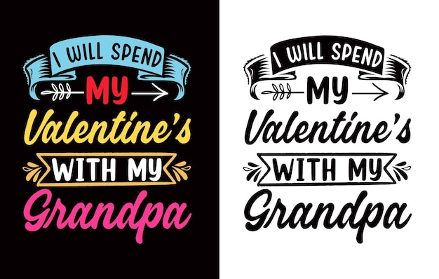 Valentines Typography  T-shirt Design.