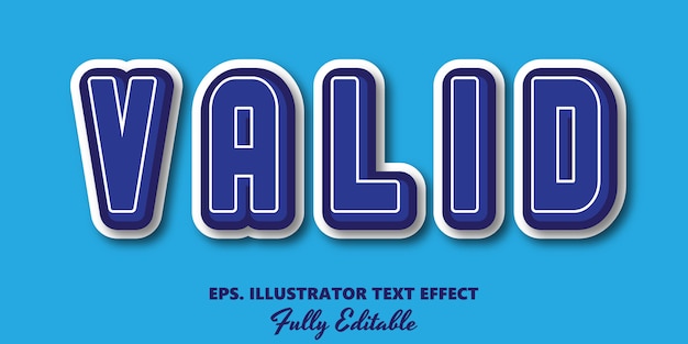 Valid Editable Text Effect