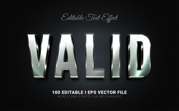 Valid text effect