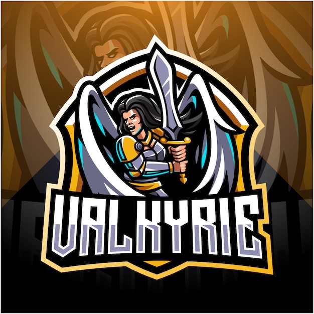 Valkyrie esport mascot logo design