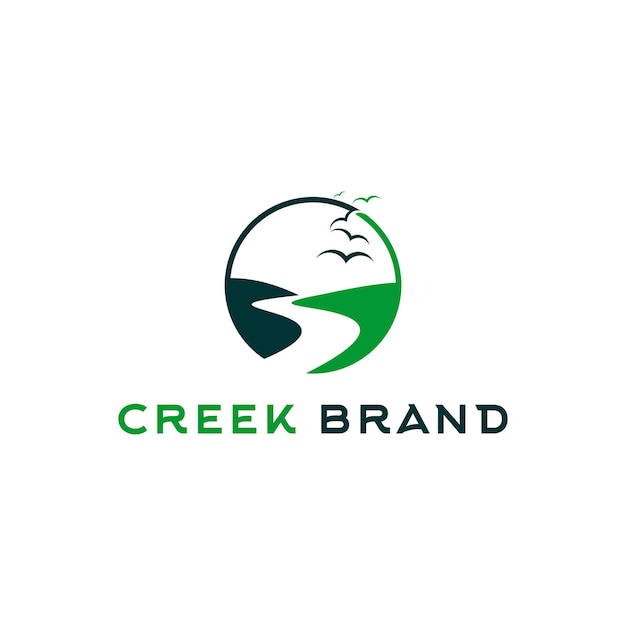 Valley Logo Creek River Round