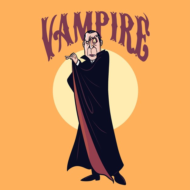 Vector vampire character for halloween