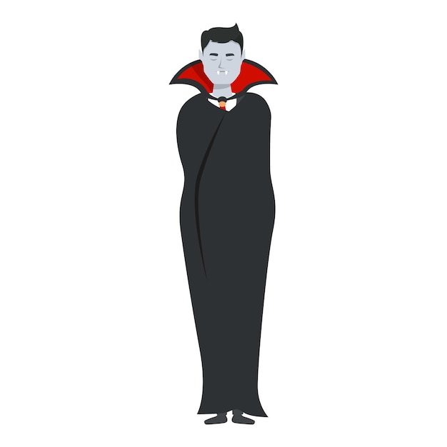 Vampire count wearing black cloak standing upright