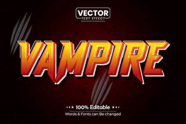 Vampire style  text effect design