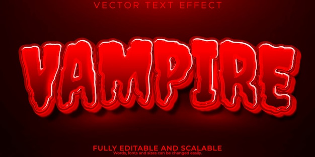 Vampire text effect editable blood and dracula text style