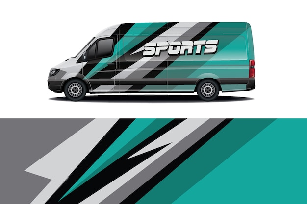 Van car decal wrap design