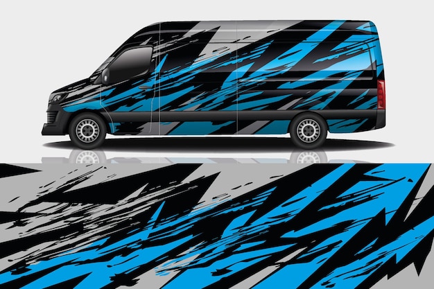 Van car decal wrap design