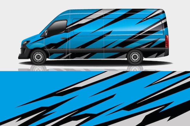 Van car decal wrap design