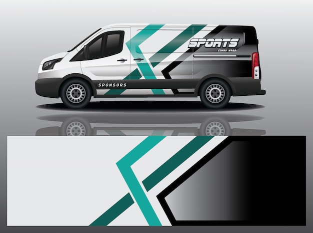 van car decal wrap design