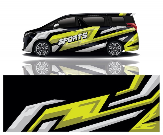 van car decal wrap design