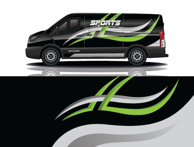 van car decal wrap illustration