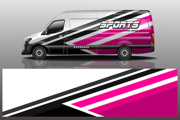 Van car decal wrap illustration