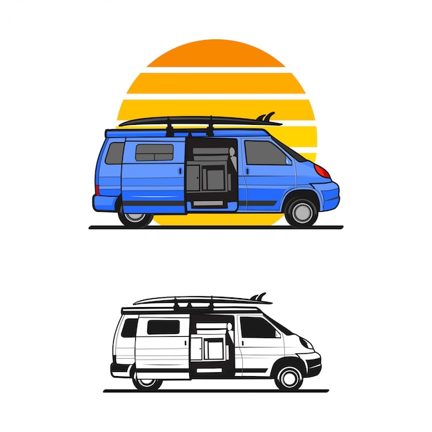 van car illustration