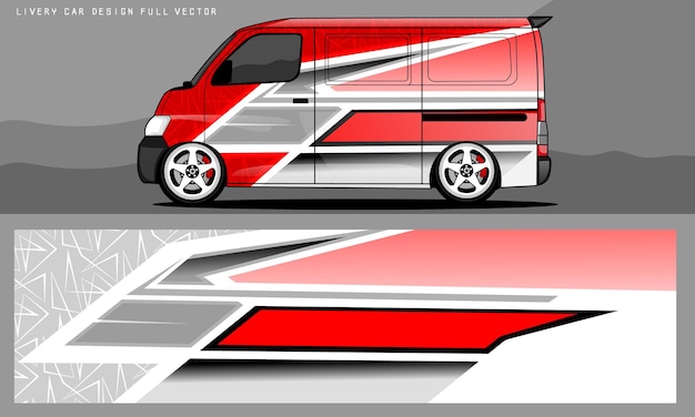 van livery graphic vector. abstract grunge background design for vehicle vinyl wrap and car branding