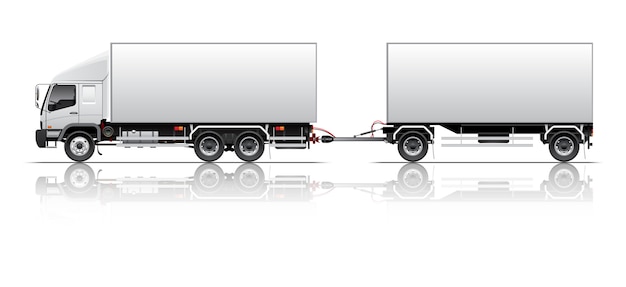 van trailer illustration