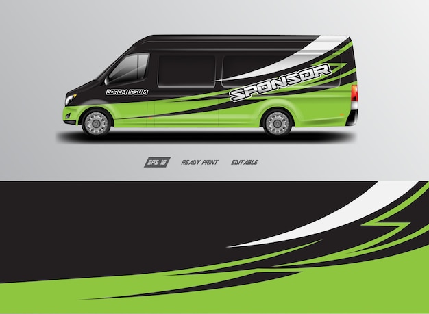 Van wrap design vector, livery background car