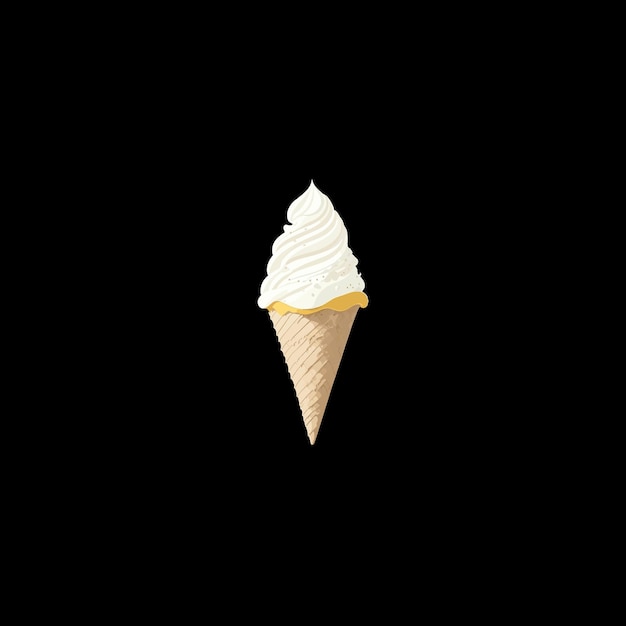 Vector vanilla ice cream vector illustration