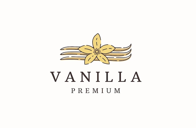 Vanilla logo icon design template flat vector