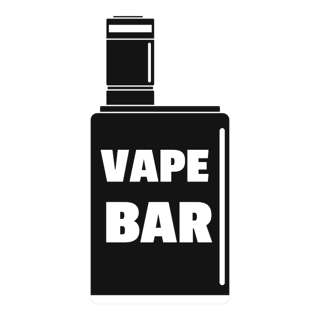 Vape box bar logo Simple illustration of vape box bar vector logo for web design isolated on white background