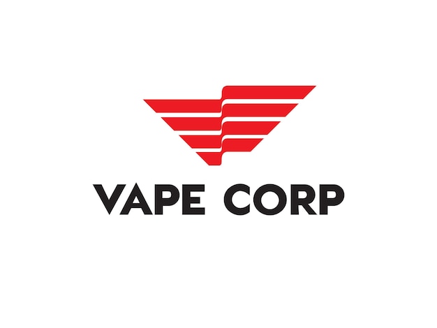 Vape corporate logo design flag shape