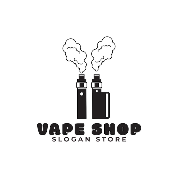 Vape logo ecigarette design for shop brand vector icon symbol illustration