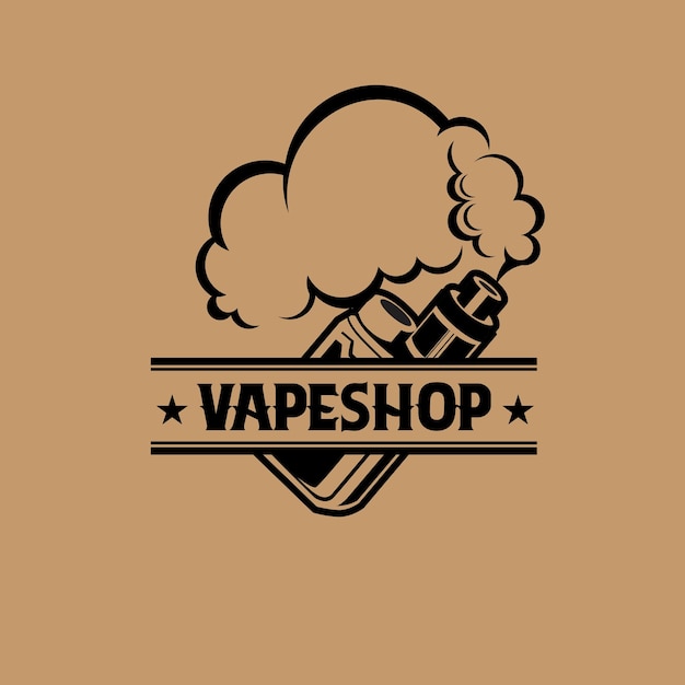 Vector vape logo for vapour shop design