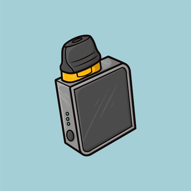 Vape Pod Mini Vector Cartoon Illustration