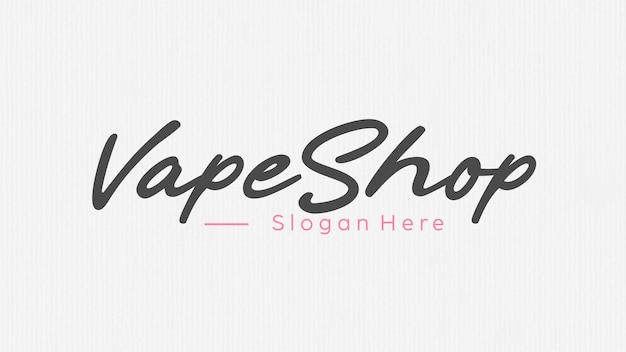 Vape shop concept logo design